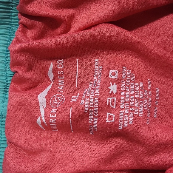 LAUREN JAMES CO Green Pink Dri Fit Athletic Shorts with Lining - Picture 2 of 13